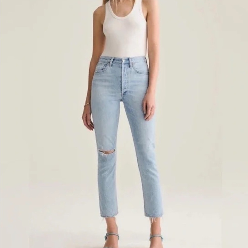 Agolde Riley High Rise Straight Crop jeans Size 27